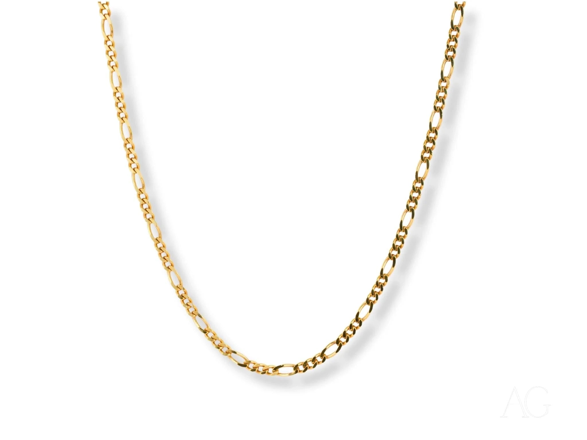 Eternal Prestige 18K Gold Figaro Chain for Men & Women - Luxury Italian Jewelry Gift for Birthday, Anniversary & Special Occasions