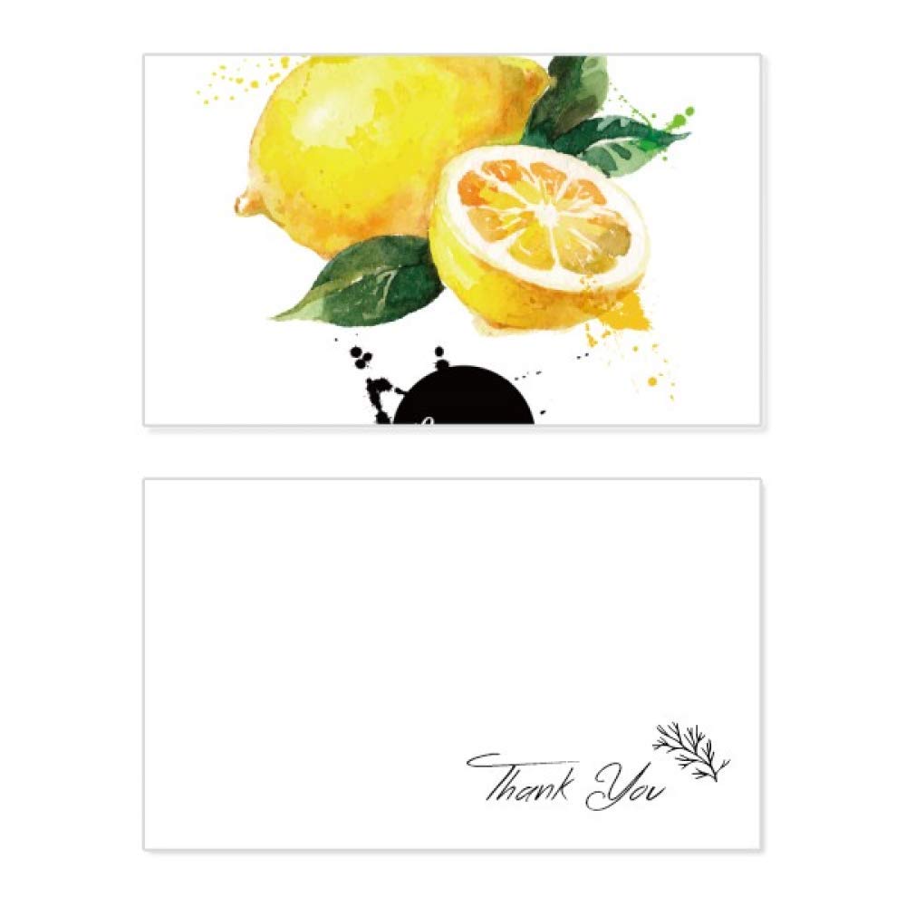 Lemon Fruit Watercolor Thank You Card - Healthy & Tasty Design for Birthday, Wedding, Appreciation - Perfect for Party Invitations & Handwritten Notes
