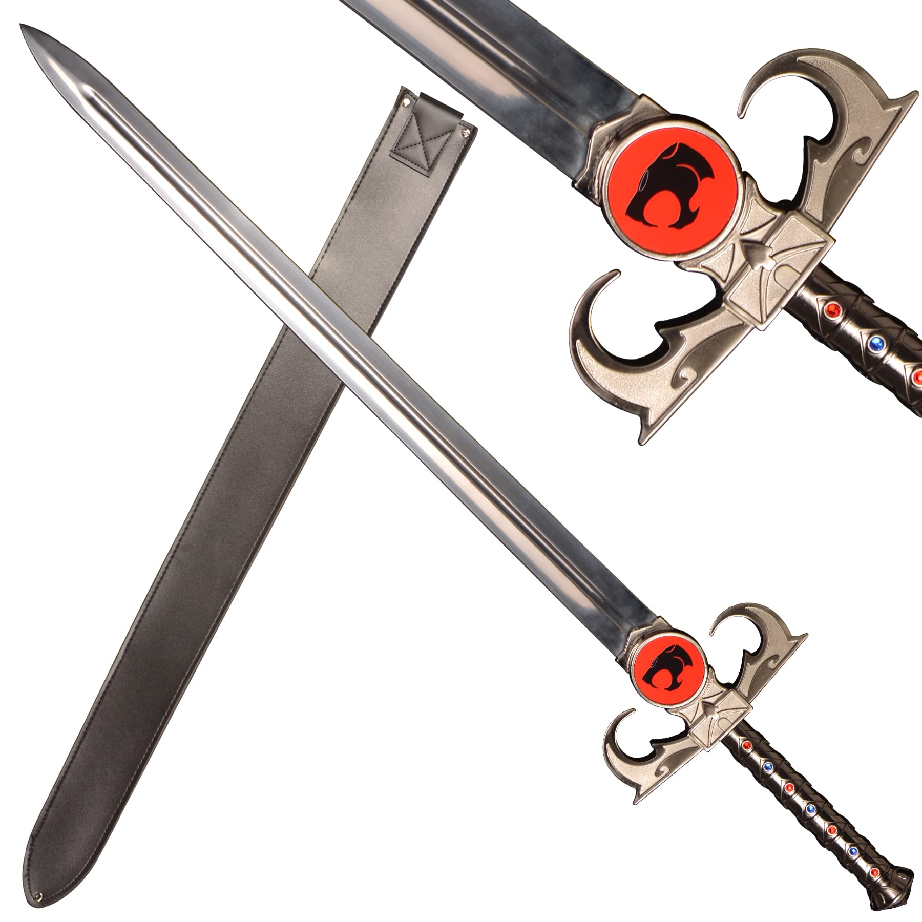 SV Handmade Cosplay Anime Sword - Tiger-cat Thunderbolt Mystic Sword, Sword of Omens with Eye of Thundera/Tygra - Perfect for Anime Conventions, Cosplay Events & Collectors
