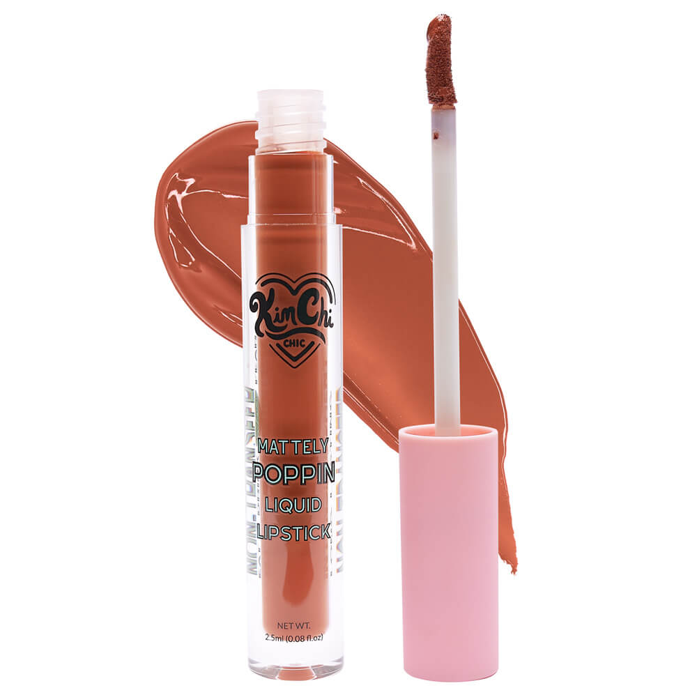 KimChi Chic Beauty Mattely Poppin Liquid Lipstick - Long Lasting Matte Lipstick, Vegan & Cruelty Free - Perfect for Parties, Date Nights & Special Occasions
