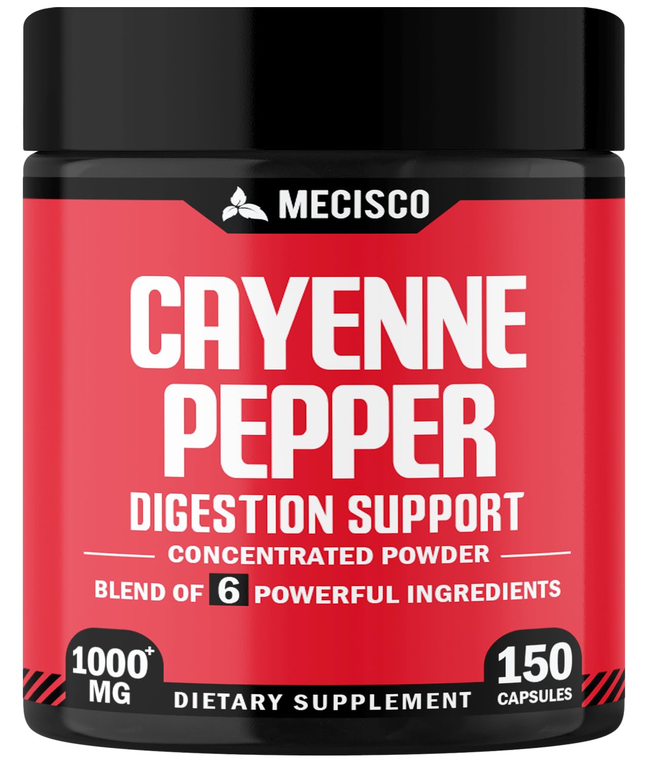 Organic Cayenne Pepper Capsules with Ginger Root, Beet Root & Black Pepper - 150 Count 6-in-1 Supplement for Digestion, Immunity, Joint & Heart Health - Supports Energy & Circulation for Active Lifestyles