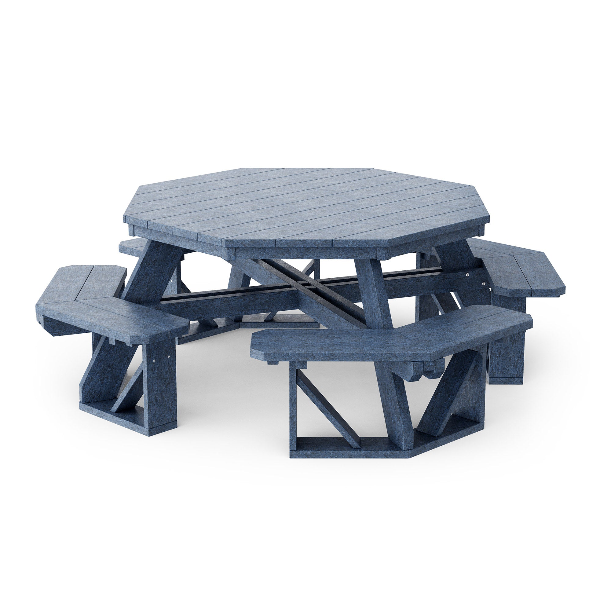Heritage Octagon Picnic Table - 8-Person Outdoor Dining Set for Backyard, Patio, Garden, Park & Camping - Durable All-Weather Wooden Picnic Bench