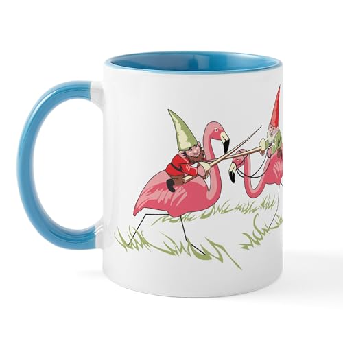 White/Blue Inside - Jousting Gnomes Mug