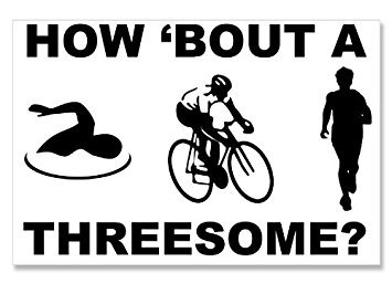 Funny Triathlon Magnet - Swim Bike Run Design (3x5 Inch) - Perfect for Gym Bags, Fridge Decor & Athlete Gifts