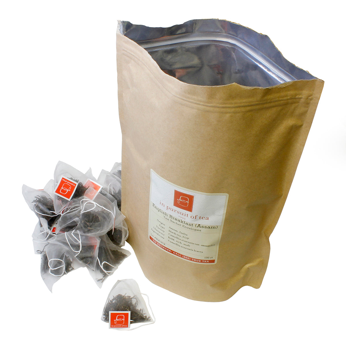 Premium Bulk Tea Bags 100 Count - Wholesale Herbal & Black Tea Bags for Restaurants, Cafes & Offices - Perfect for Brewing Iced Tea & Hot Tea in Bulk