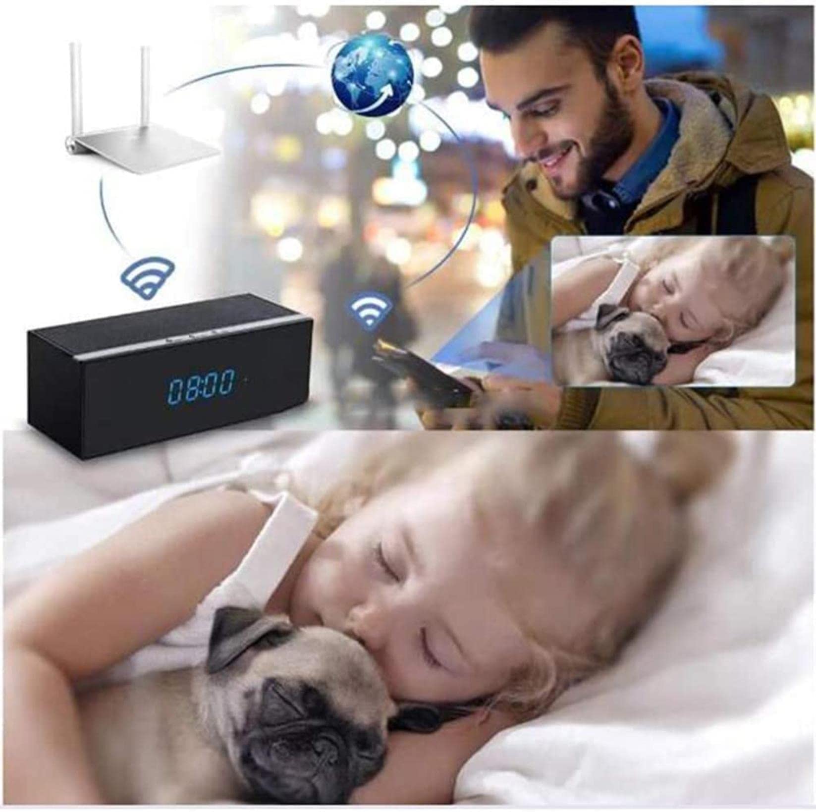 AADECOR Hidden Small Video Clock Camera - 1080P Wireless Spy Camera with Speaker, Mini CCTV for Indoor & Outdoor Surveillance - Includes 32GB Storage - Perfect for Home Security, Office Monitoring, and Nanny Cams