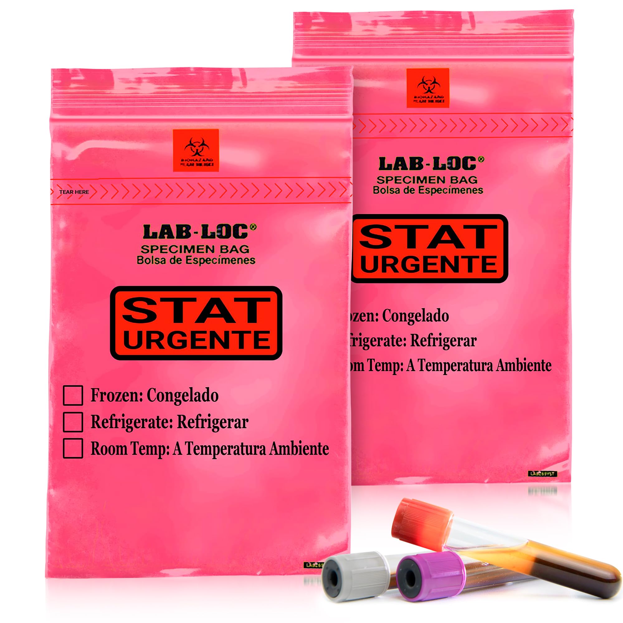 APQ 1000 Pack 6x9 Red Zipper Plastic Specimen Bags - 1.75 mil Low Density Polyethylene for Medical Use | Biohazard Symbol Removable | Ideal for Clinics, Hospitals & First Aid Kits