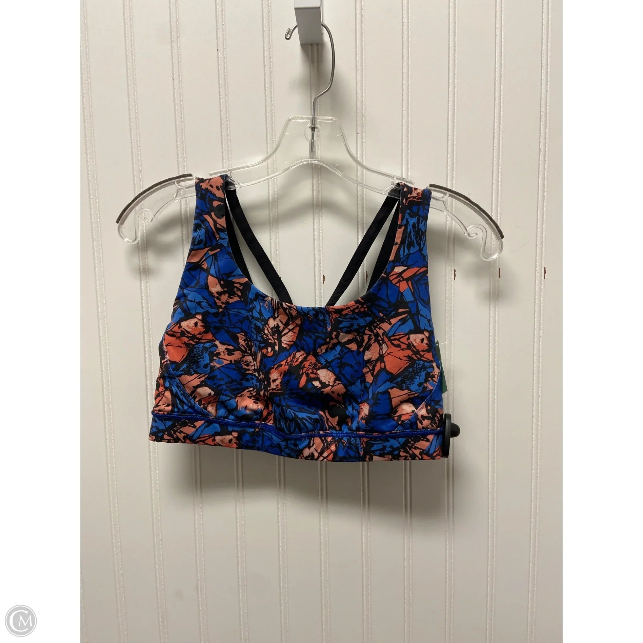 Lululemon Women's Athletic Sports Bra - Medium Size, Blue & Orange - Perfect for Yoga, Running & Gym Workouts