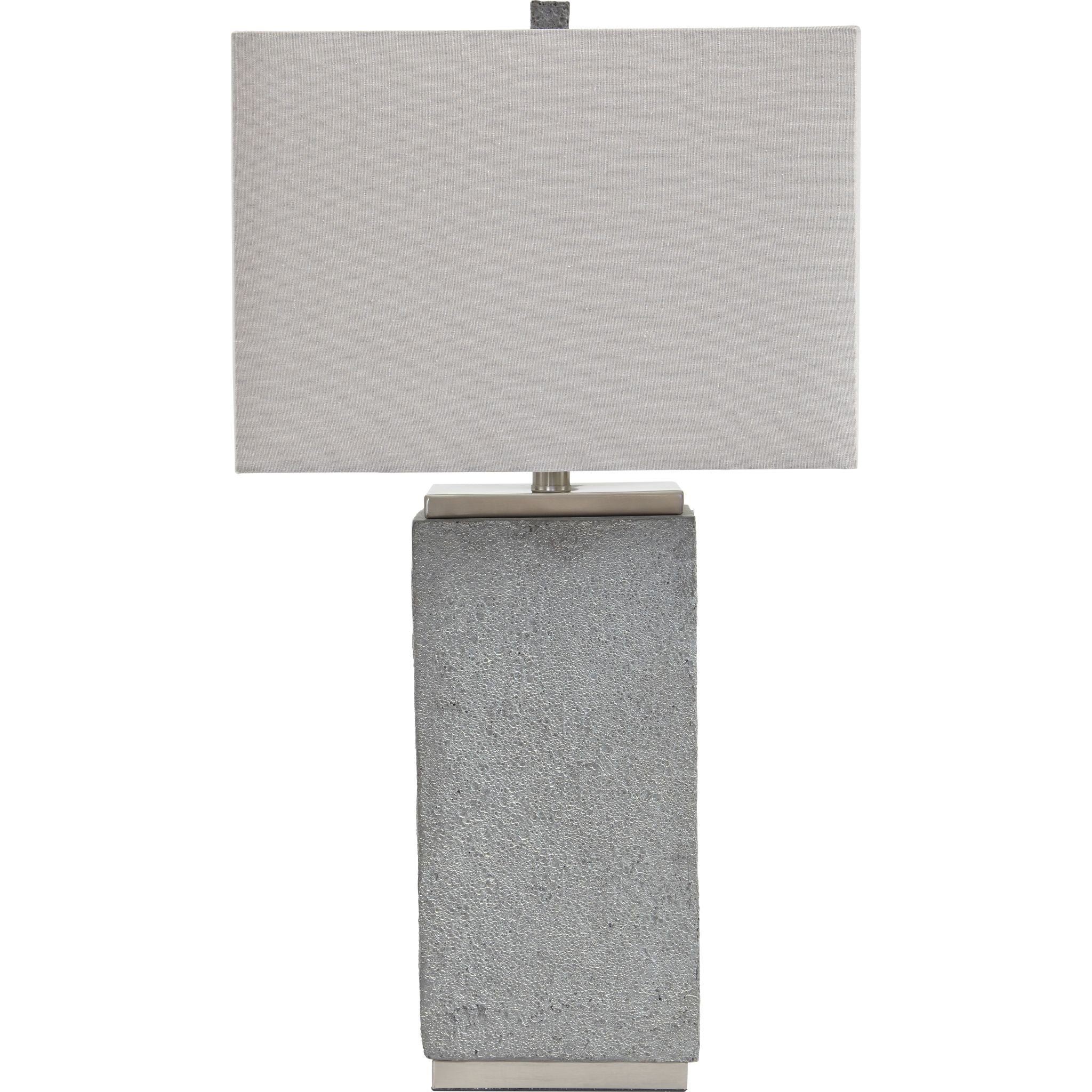 Amergin Table Lamp Pair - Set of 2 Modern Gray Bedside Lamps, 28