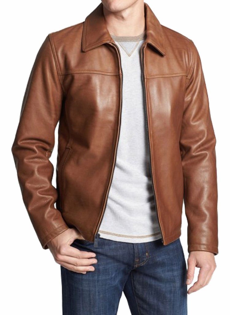 Premium Men's Lambskin Leather Jacket - Genuine Soft & Lightweight Biker Style - Perfect for Motorcycle Riding, Casual Outfits & Winter Fashion