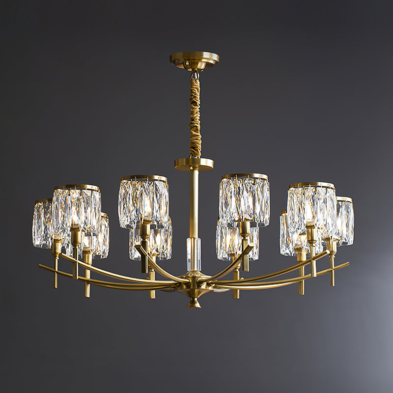 Crystal Prism Chandelier - Elegant Ceiling Light Fixture for Dining Room, Bedroom & Living Room Decor | Modern Home Lighting Solution