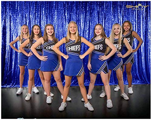 ShinyBeauty 20ft x 10ft Sequin Fabric Backdrop Curtain - Royal Blue | Perfect for Photo Booths, Birthday Parties, Weddings & Events