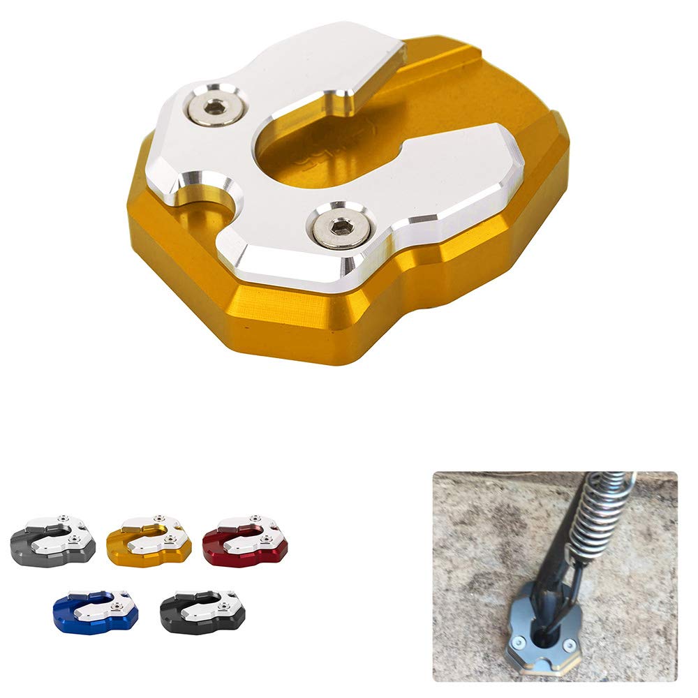 Yamaha N-MAX 155 2015-2018 Motorcycle Side Stand - Gold Aluminum Alloy Kickstand Replacement for Enhanced Stability - Perfect for Parking & Bike Maintenance