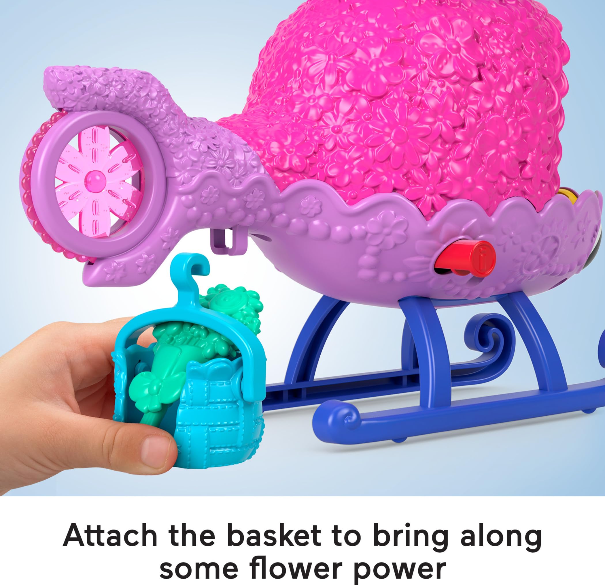 Fisher-Price Imaginext DreamWorks Trolls Toys Poppy's Copter Helicopter & Figure Playset for Kids Ages 3+ | Pretend Play, Interactive Adventure Toy for Preschoolers | Birthday Gift & Party Favor Idea