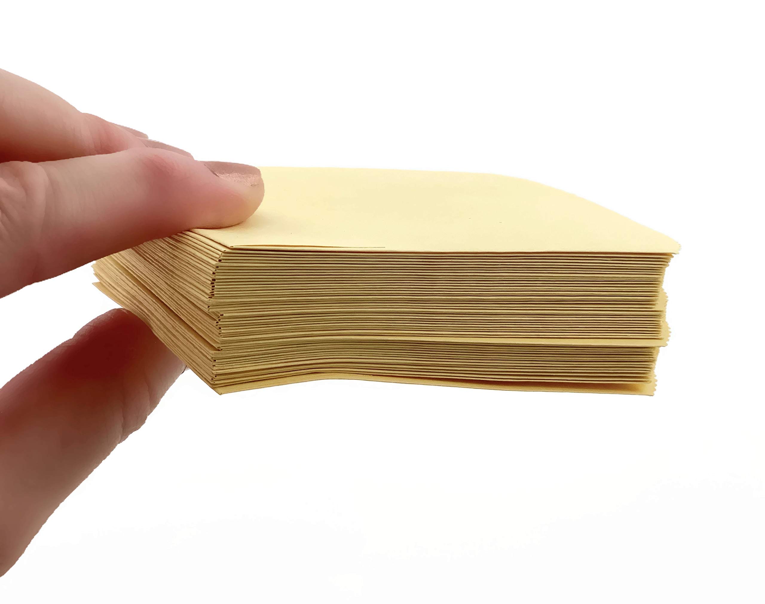 50 Yellow Mini Paper Bags 4x2.5 Inch - Small Party Favor Bags for Wedding, Baby Shower & Birthday - DIY Craft Supplies for Candy, Gifts & Treats - Bulk Pack of 50