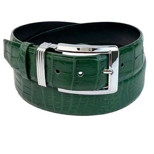 Green-croc Belly-pin Buckle