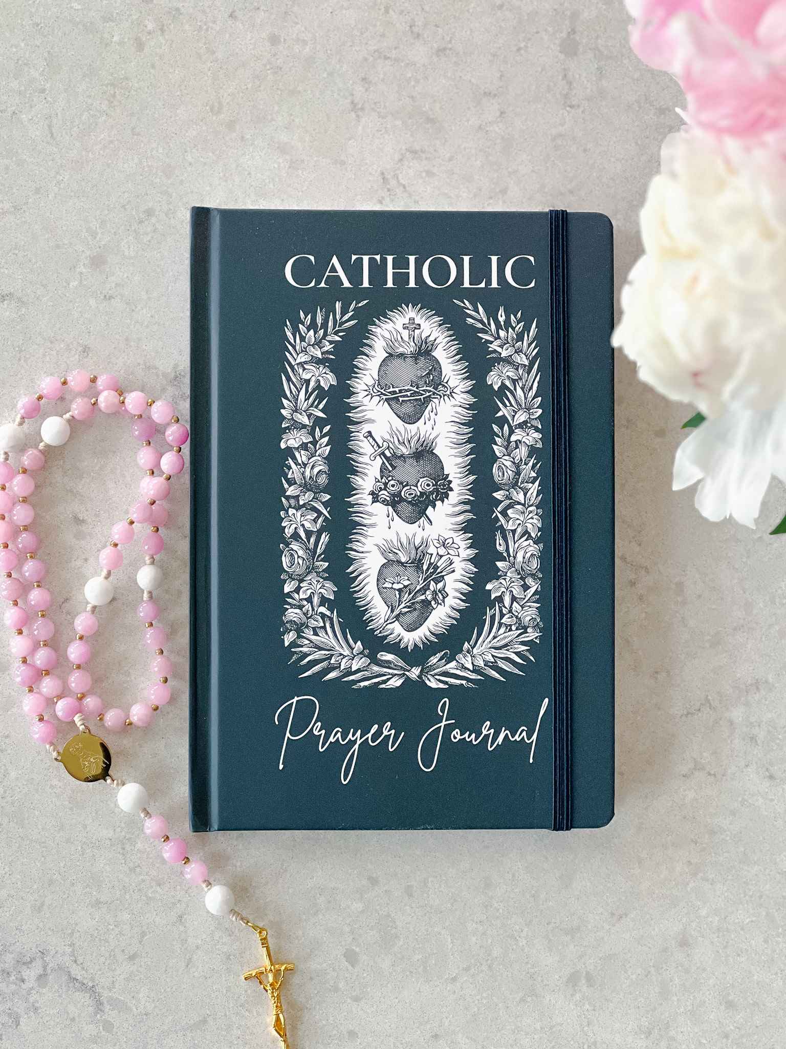 Catholic Prayer Journal - Lectio Divina & Examen St. Ignatius Devotional Notebook with 3 Sacred Hearts Design for Spiritual Growth & Daily Reflection