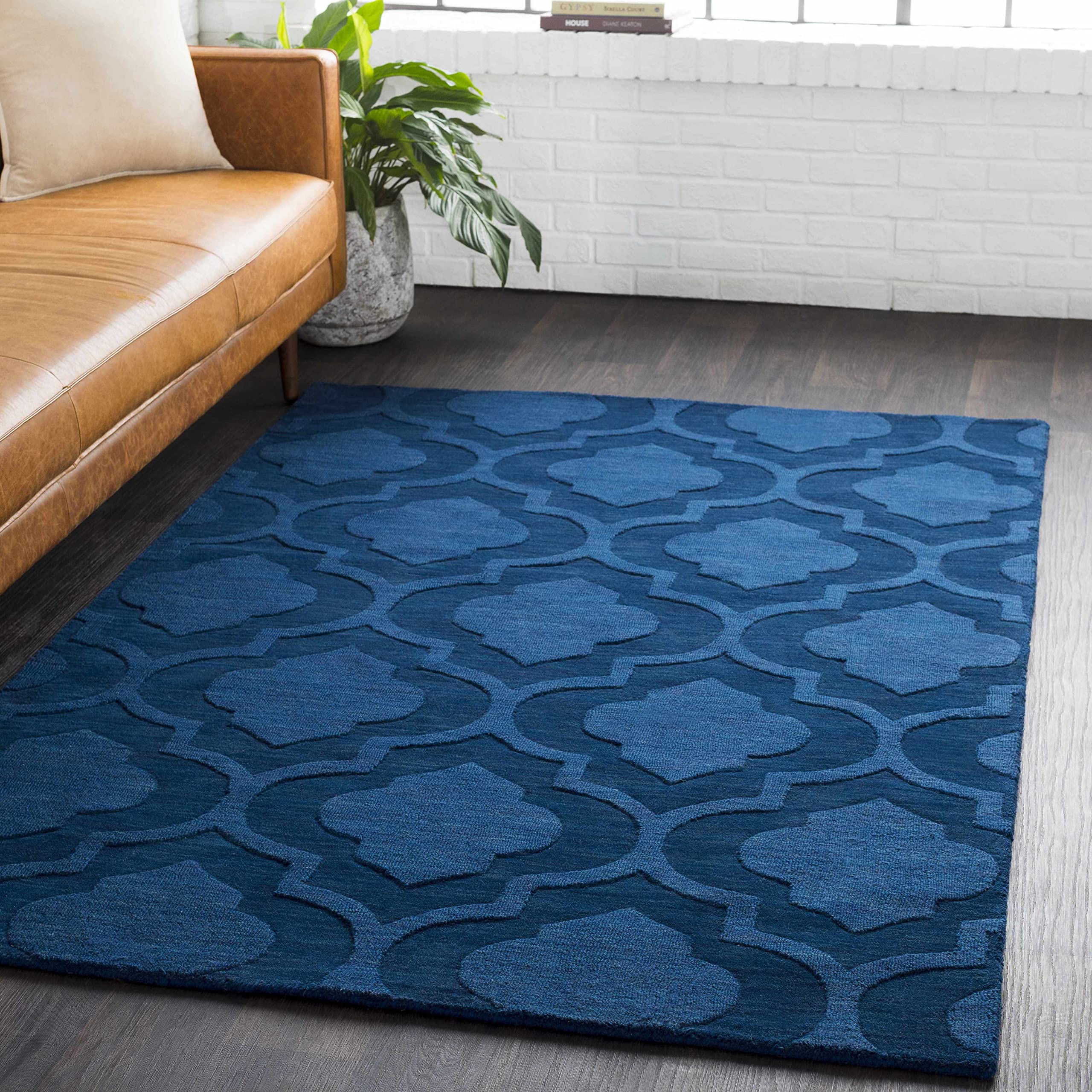 Modern Moroccan Trellis 4' x 6' Area Rug - Geometric Pattern Non-Slip Living Room Rug for Bedroom, Dining Room & Home Decor