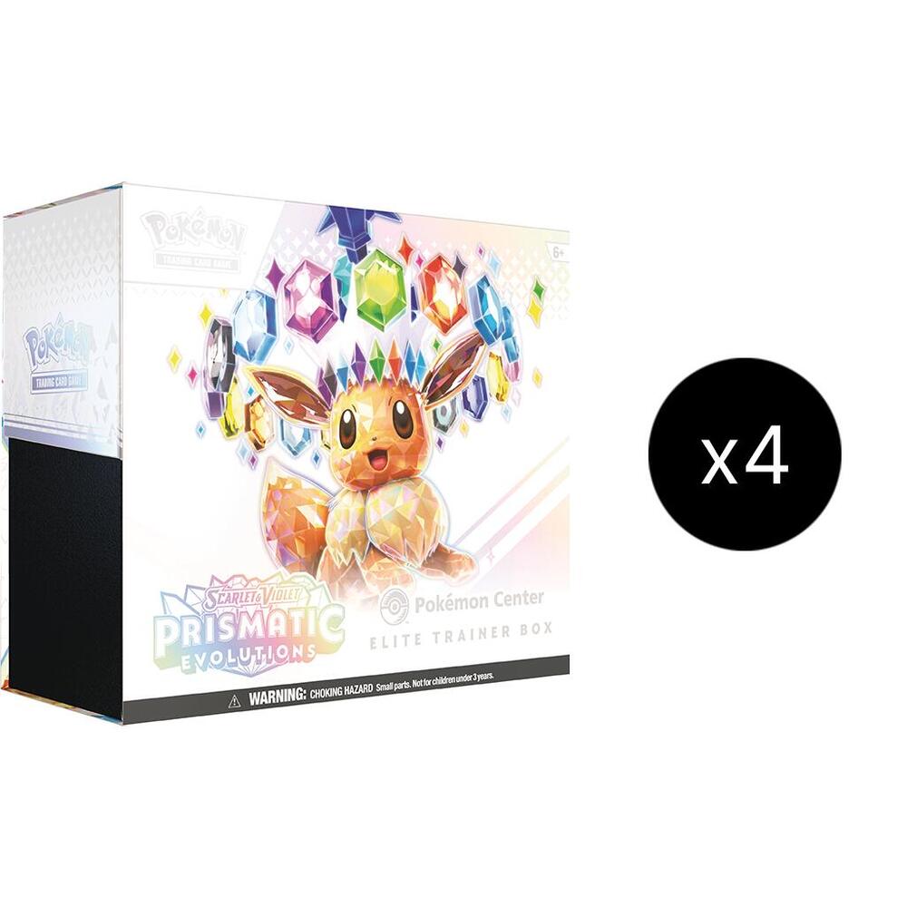 Pokemon Prismatic Evolutions Elite Trainer Box - Sealed Case (Pokemon Center Exclusive) | Collectible Trading Cards for Battles & Display