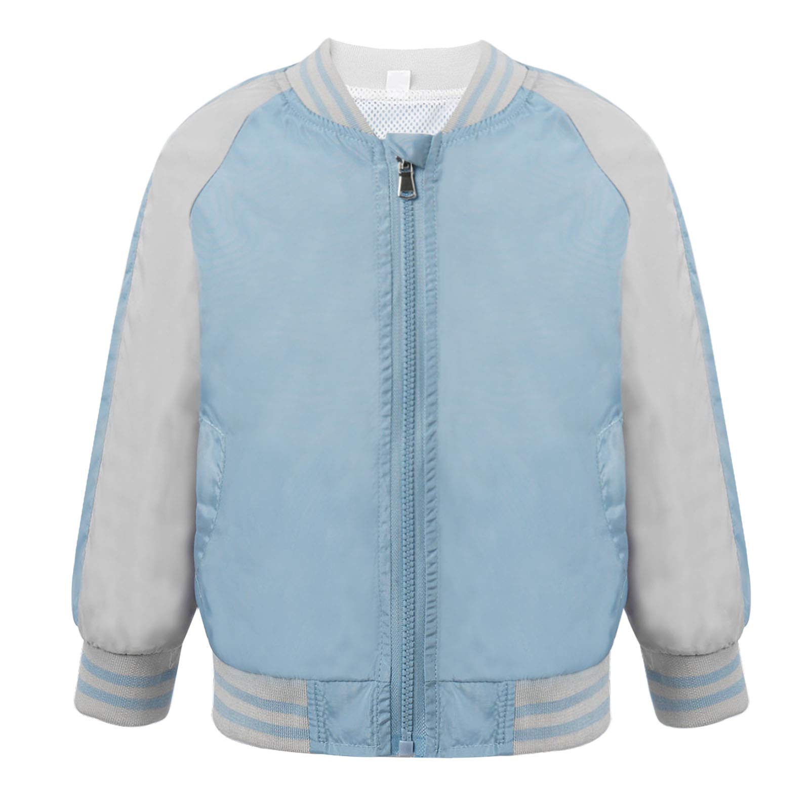 Moily Kids Girls' Windproof Jacket with Zip Pockets - Cartoon Horse Print Lightweight Coat for Spring & Autumn - Perfect for School, Outdoor Play & Casual Wear