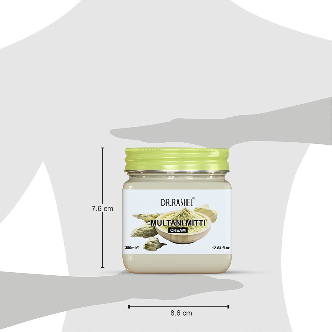 DR.RASHEL Multani Mitti Face Cream for Women & Men - 380ml | All Skin Types | Deep Hydration, Moisturizing & Nourishing | Vegan & Paraben-Free | Soft, Healthy & Repaired Skin | Perfect for Daily Skincare Routine & Dry Skin Relief