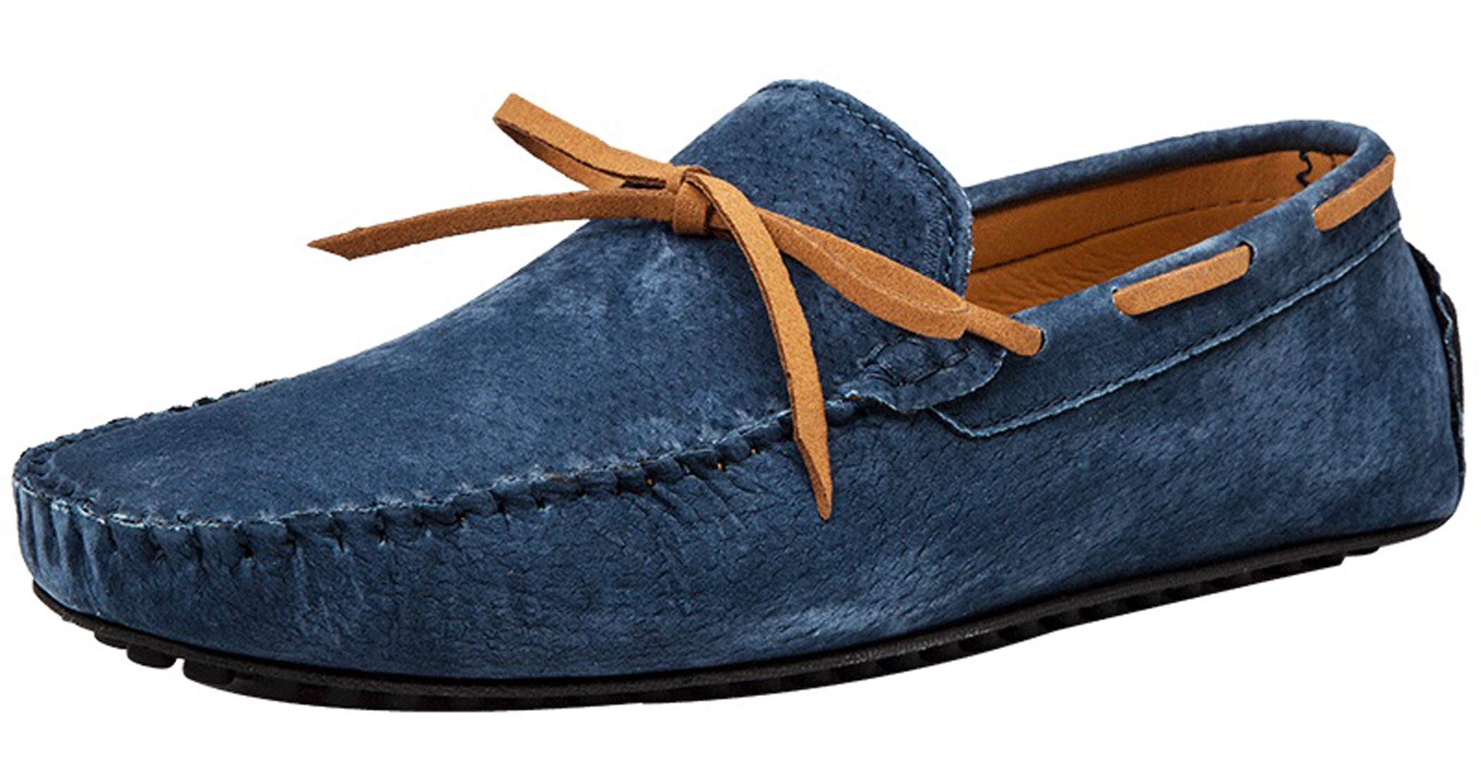 Men's Casual Loafers - Suede Moccasin Slip-On Dress Shoes for Driving & Boat Wear | Comfortable Lace-Up Fashion Footwear for Office, Travel & Daily Outfits