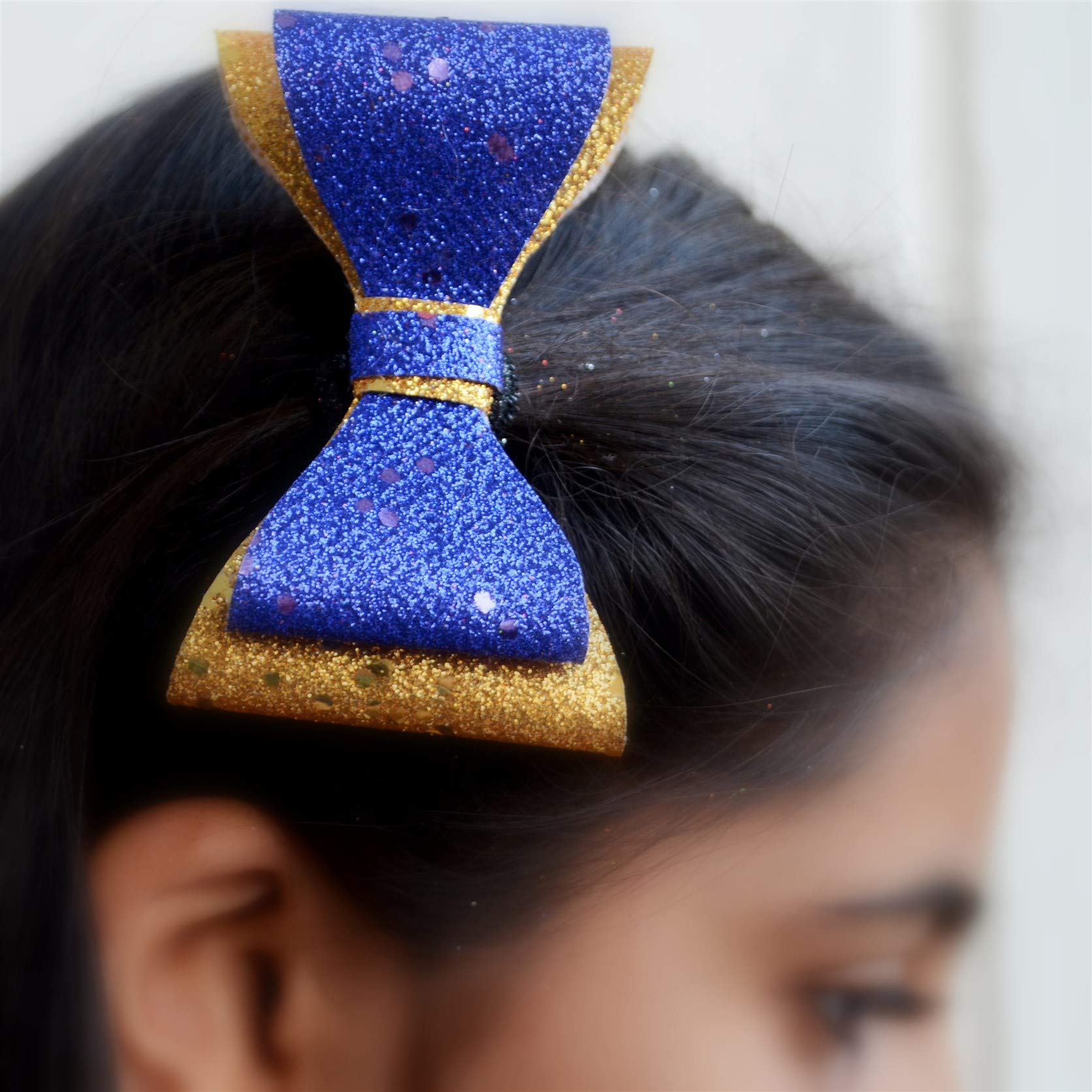 Pretty Ponytails Hair Bow Gift Set - Pink, Blue & Gold Hair Accessories for Girls | Perfect for School, Parties & Special Occasions | Must-Have Hair Bows