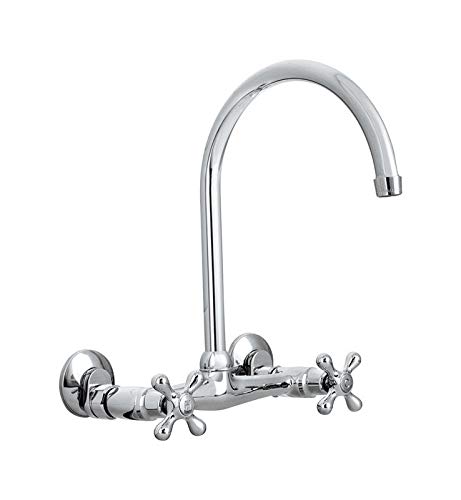 WM Chrome Kitchen Faucet - Modern Single Handle Pull-Down Sprayer for Sink, Brushed Nickel Finish - Perfect for Home, Restaurant, and Commercial Use