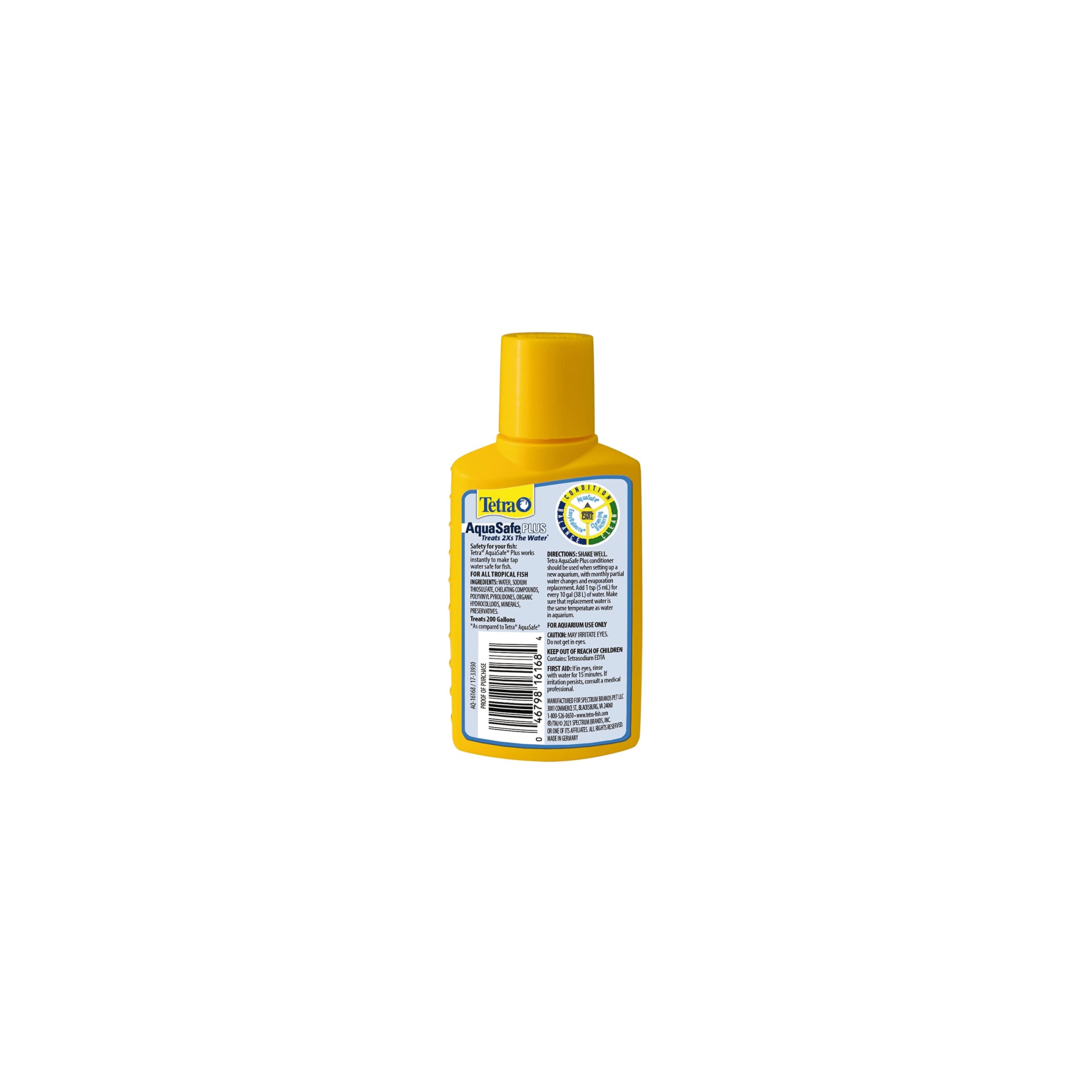 Tetra 16168 AquaSafe Water Conditioner with Bio Extract - 3.38 FL Oz (100ml) - Pack of 36 - Removes Chlorine & Heavy Metals - Safe for Freshwater & Saltwater Fish - Perfect for Aquariums, Fish Tanks & Ponds