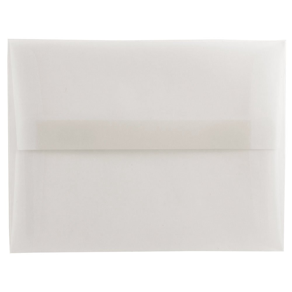 JAM PAPER A6 Translucent Vellum Envelopes - 4 3/4 x 6 1/2 Inches - Clear Plastic Envelopes - Pack of 1000 Bulk - Perfect for Wedding Invitations, Greeting Cards, and Business Documents