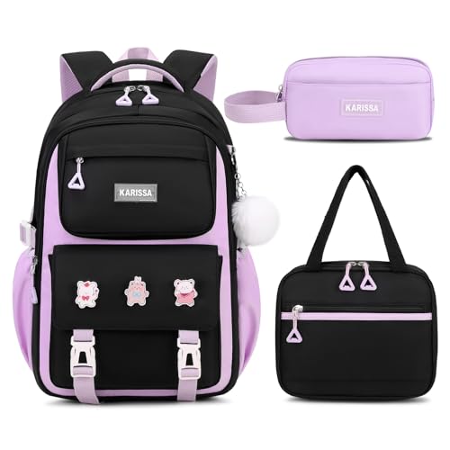 Black Purple 3pcs
