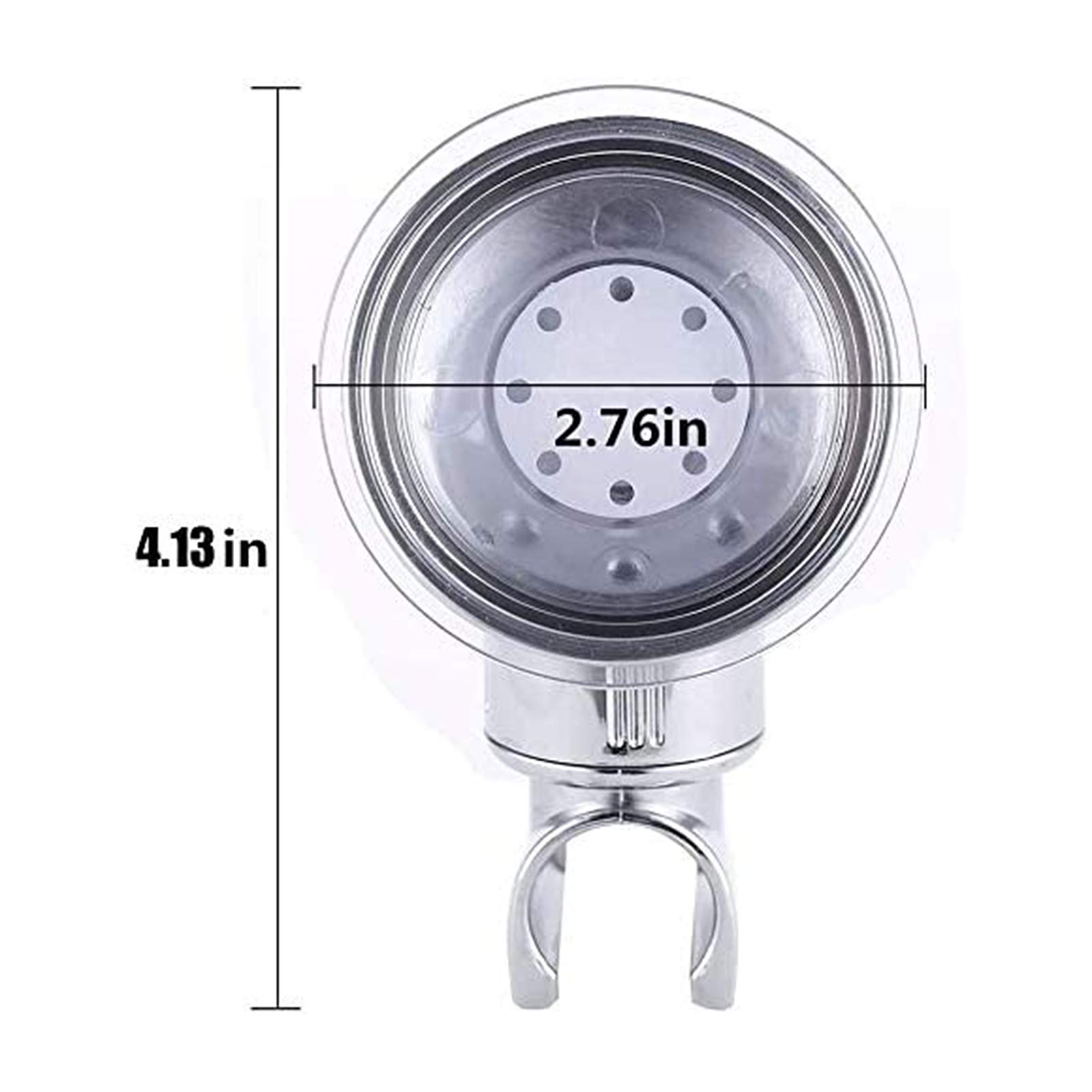Universal Adjustable Suction Cup Shower Head Holder - Wall Mount Bracket for Handheld Shower Wand, RV Bathroom & Home Use - Perfect for Travel, Camping and Small Spaces
