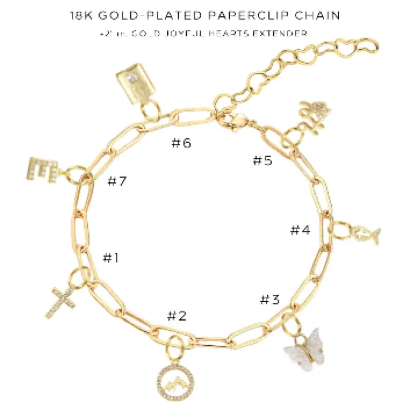 Elegant Charm Bracelet with Assorted Charms - Dainty Adjustable Jewelry for Women - Perfect for Gifts, Parties & Everyday Wear