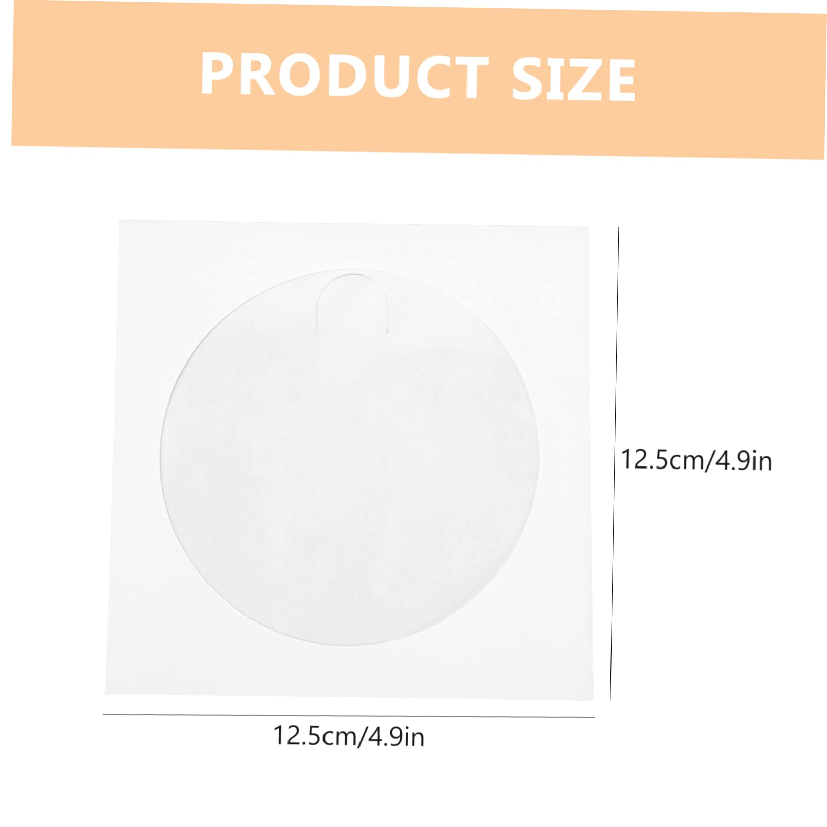 Mikikit 100pcs White Paper CD/DVD Sleeves Envelopes - Eco-Friendly Cardboard Storage Holder for CDs, DVDs, Discs | Perfect for Organizing, Protecting & Storing Media Collections at Home or Office