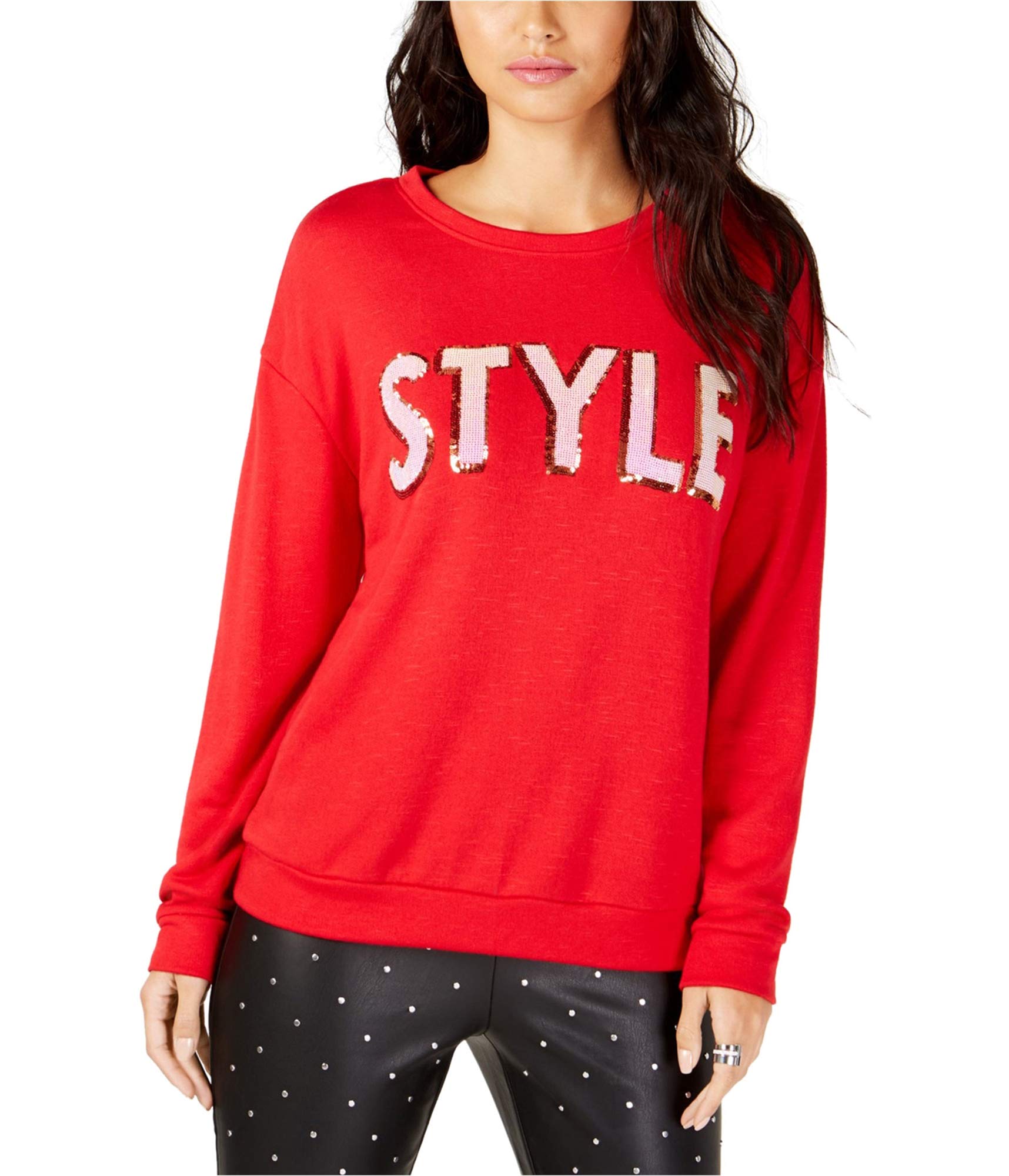 Women's Red X-Small Sweatshirt - Trendy Casual Pullover for Everyday Wear, Lounge & Outfits