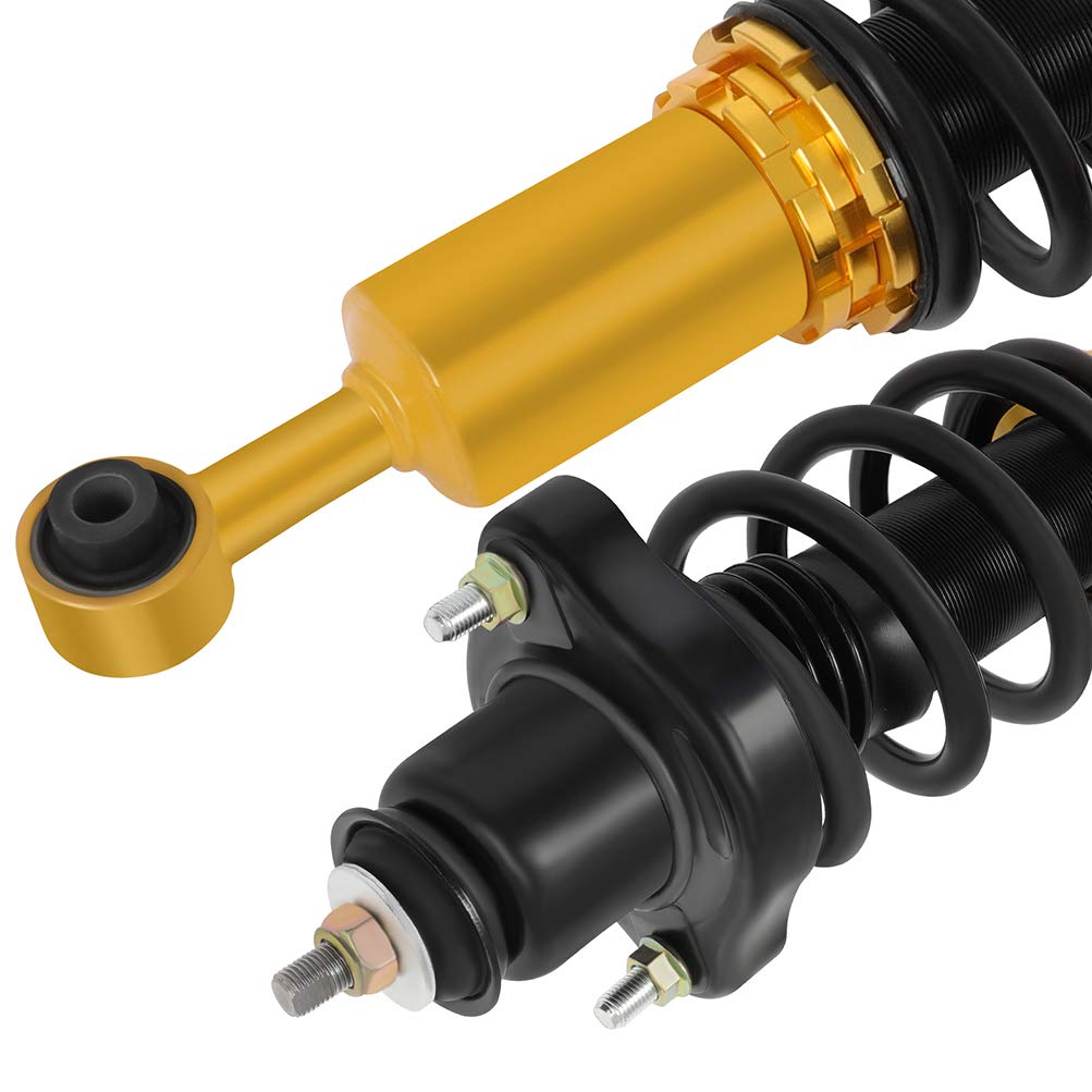 ECCPP Adjustable Coilover Suspension Kit - Height Adjustable Struts & Coil Springs for 2008-2016 Mitsubishi Lancer (Golden) - Perfect for Street Performance & Track Racing Upgrades