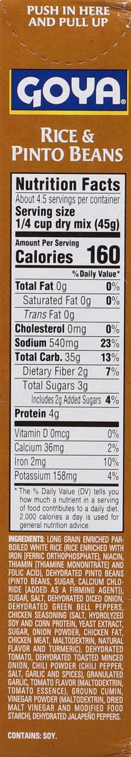 Goya Foods Rice and Pinto Beans, 8-Ounce (Pack of 24) - Authentic Latin American Cuisine for Home Cooking, Meal Prep & Quick Dinners
