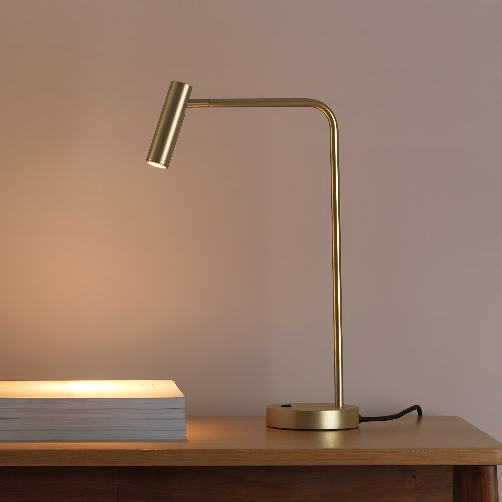 Slim and Modern Table Lamp - Minimalist Design for Bedroom, Living Room, or Office - Energy Efficient LED Desk Light for Home Decor