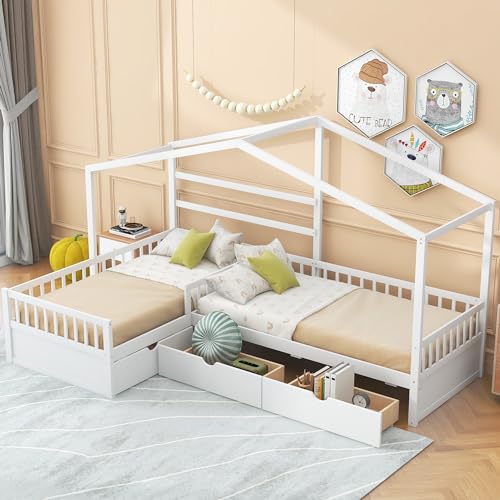 White With 3 Drawers