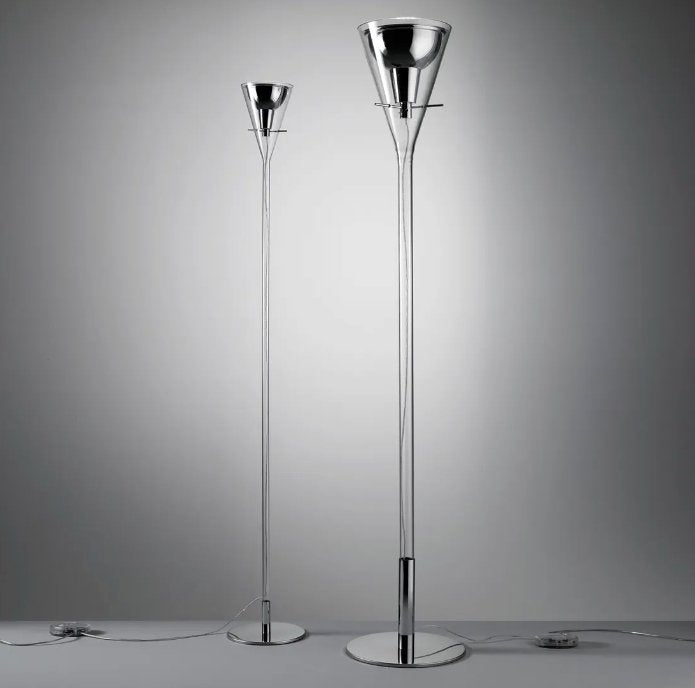 FontanaArte Flute Floor Lamp - Modern LED Standing Light for Living Room, Bedroom & Office - Adjustable Height Contemporary Lighting Fixture