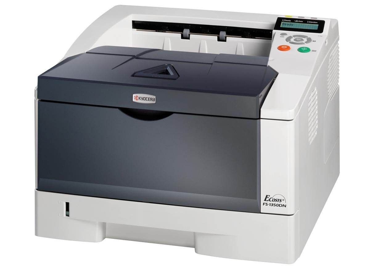 Kyocera FS-1350DN Monochrome Laser Printer - 30ppm, 1200x1200 dpi, Duplex Printing, Legal/A4 Paper Size, 300-Sheet Capacity - USB & Ethernet Connectivity for Home Office & Small Business Use