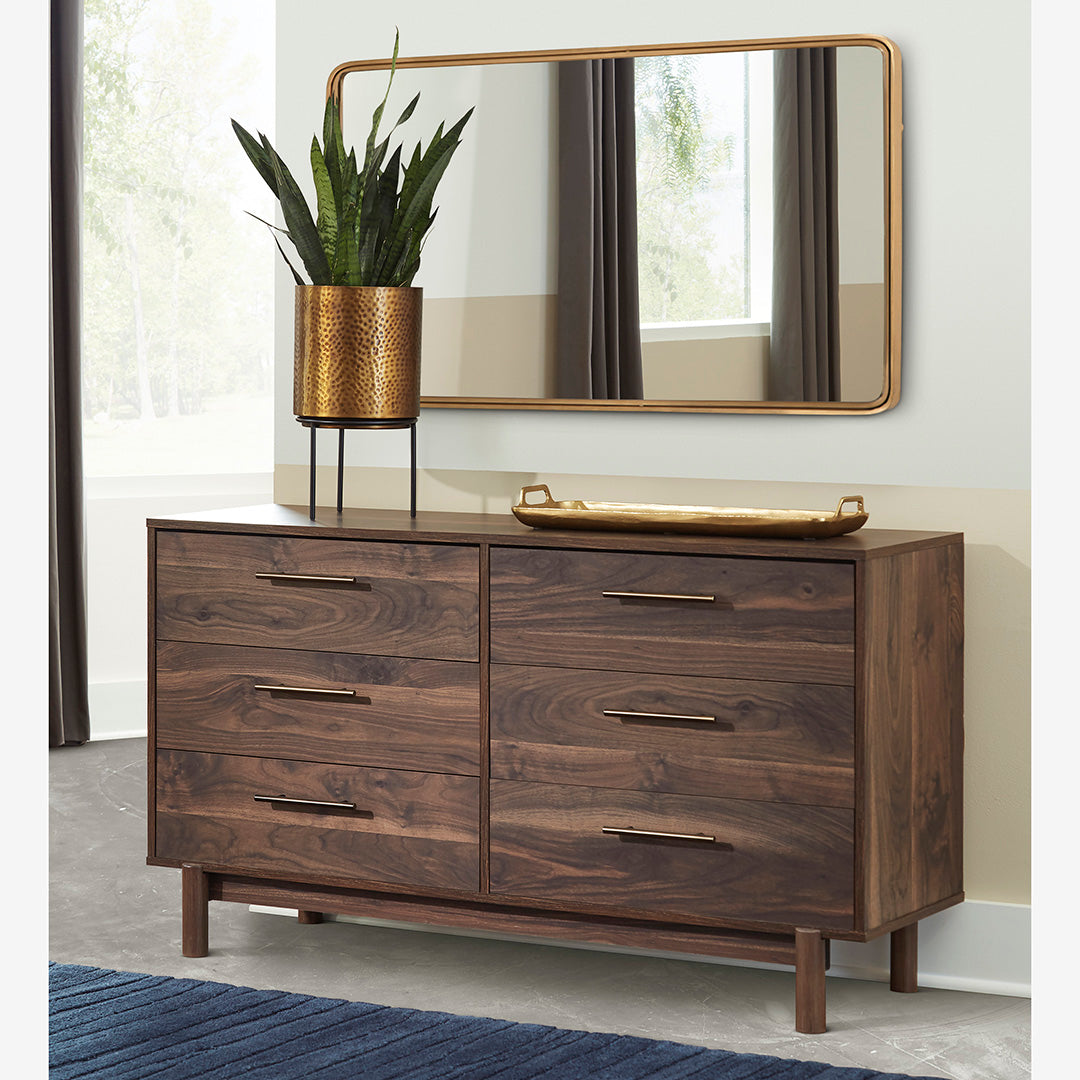 Calverson Dresser - Modern 6-Drawer Chest for Bedroom Storage | Solid Wood Dresser with Smooth Gliding Drawers | Perfect for Bedroom, Closet & Nursery Organization
