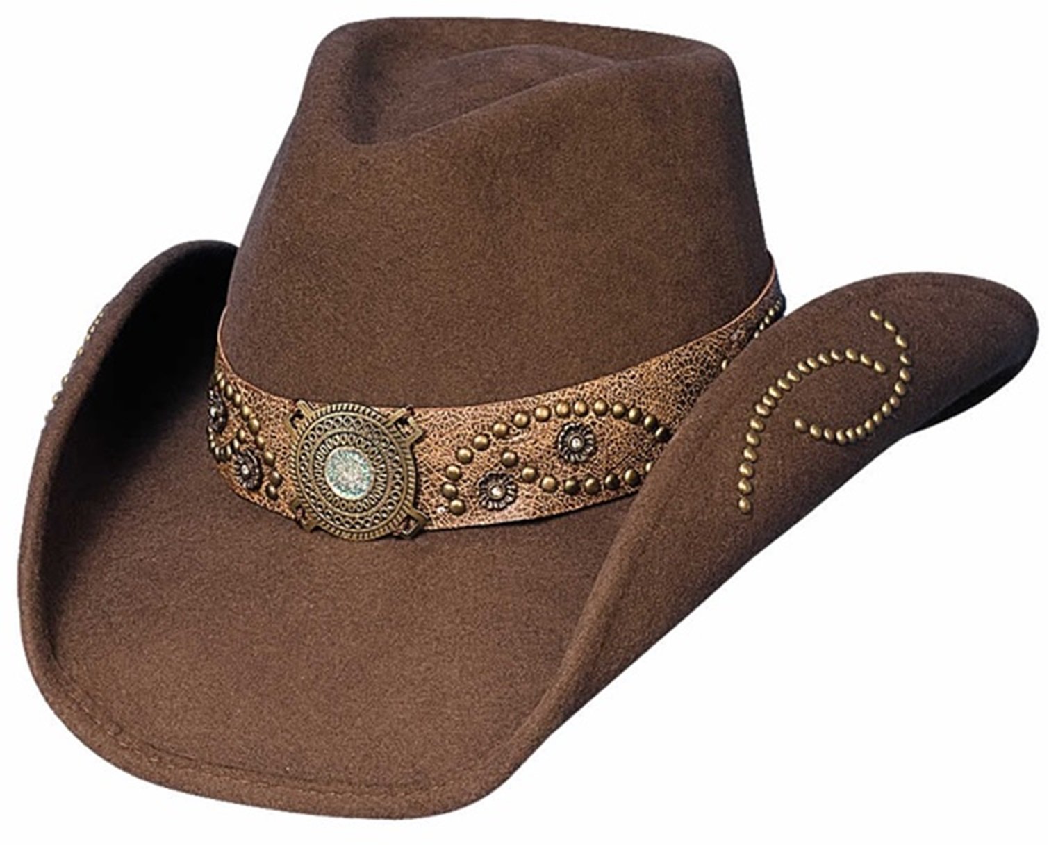 Montecarlo Bullhide Hats Sheila Wool Felt Cowboy Western Hat for Men & Women - Durable & Stylish Rodeo, Ranch, and Outdoor Wear