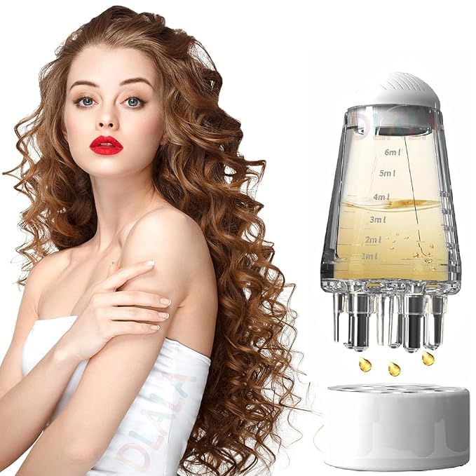 DISONE Hair Oil Applicator Comb - Scalp Massager & Anti-Leak Brush for Hair Growth (10ml) - Perfect for Applying Hair Oil, Anti-Hair Loss Lotion & Root Treatment - Ideal for Men & Women at Home or Salon Use