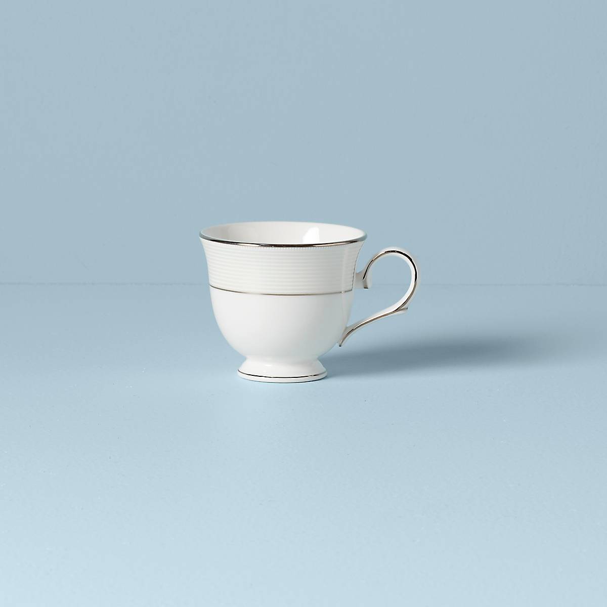 Opal Innocence Stripe Teacup - Elegant Porcelain Tea Cup with Striped Design for Afternoon Tea, Gifts & Home Decor