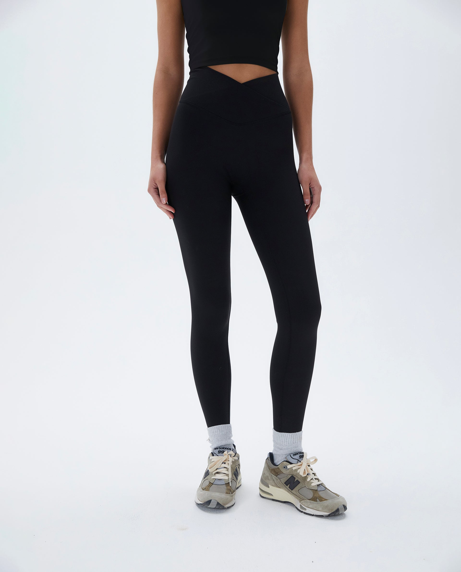 Ultimate Wrap Over Leggings for Women - High Waist Yoga Pants in Black | Perfect for Yoga, Workouts & Everyday Comfort