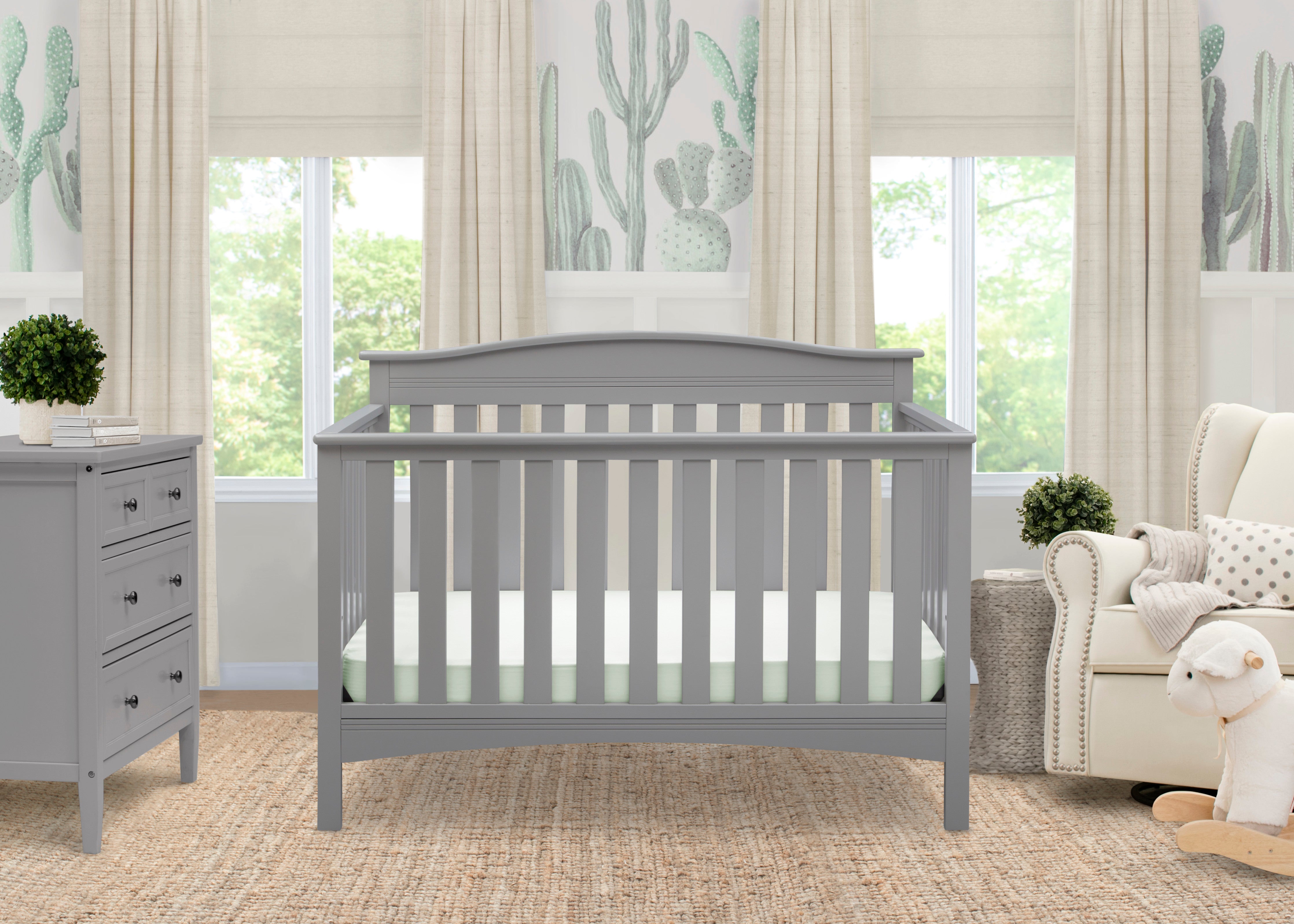 Baker 4-in-1 Convertible Baby Crib - Toddler Bed, Daybed & Full-Size Bed - Safe Nursery Furniture for Boys & Girls - Perfect for Newborns to Teens Bedroom Decor