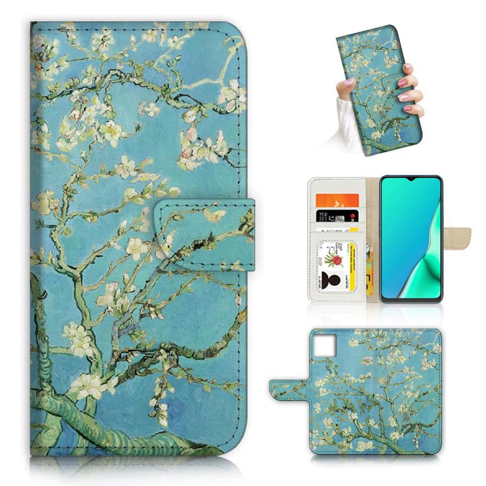 Premium Flip Wallet Phone Case for iPhone 11 Pro Max - Blossoming Almond Tree Design (A23209) | Slim Protective Cover with Card Slots | Perfect for Everyday Use, Travel & Business Meetings