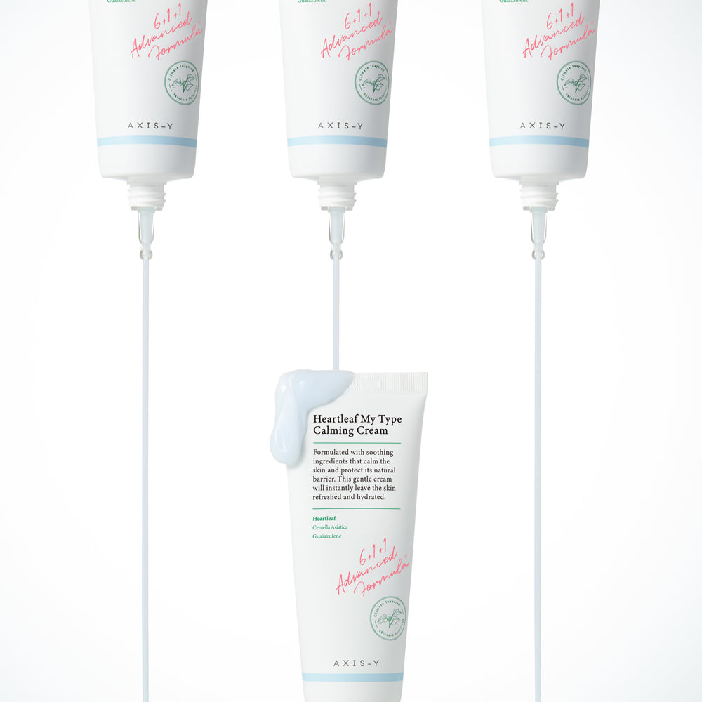 AXIS Y Heartleaf My Type Calming Cream 60ml - Soothing Face Moisturizer for Sensitive Skin, Redness Relief & Hydration - Perfect for Daily Skincare Routine & Post-Treatment Care