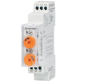 BA2R08MV1 Syr Line Delay Timer - 2 x 8A DPDT Relay with 0.1s to 10 Days Adjustable Timing, 12-240V AC/DC - Perfect for Industrial Automation, HVAC Systems, and Electrical Control Panels
